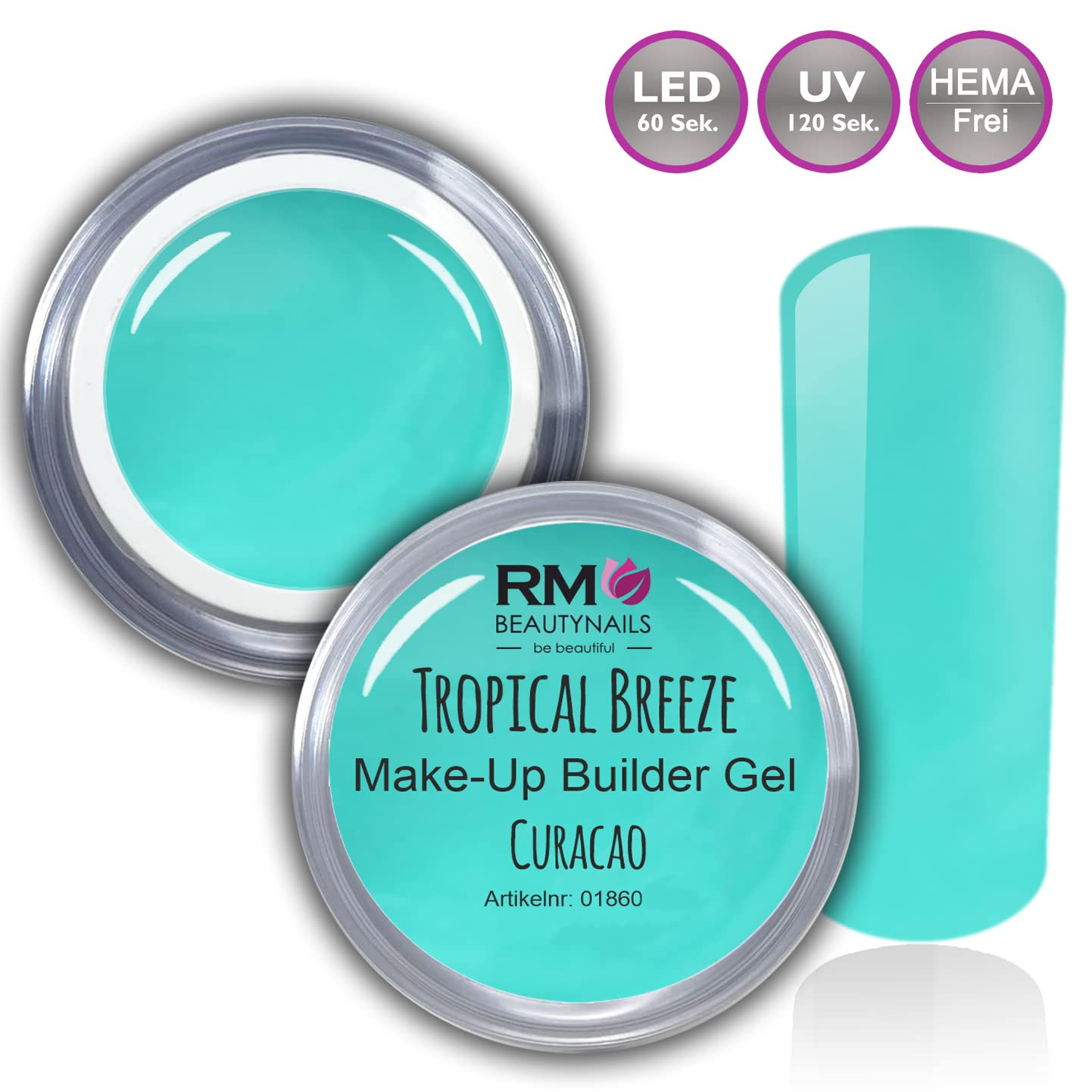 UV-Gel Make-Up Builder Led Gel Neon Set Hema Frei Nagelgel Nagelset Fingernagel RM Beautynails 8x 15ml (8er Pack)
