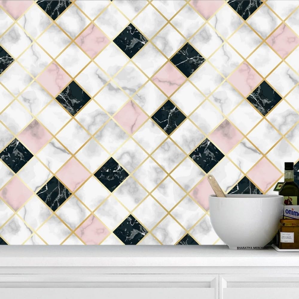 Univocean 200 x 60 cm PVC Wallpaper for Stunning Interiors - Self Adhesive Kite Marble Pattern Wall Stickers (B0CCJ49D2D) Amazon Price History, Amazon Price Tracker
