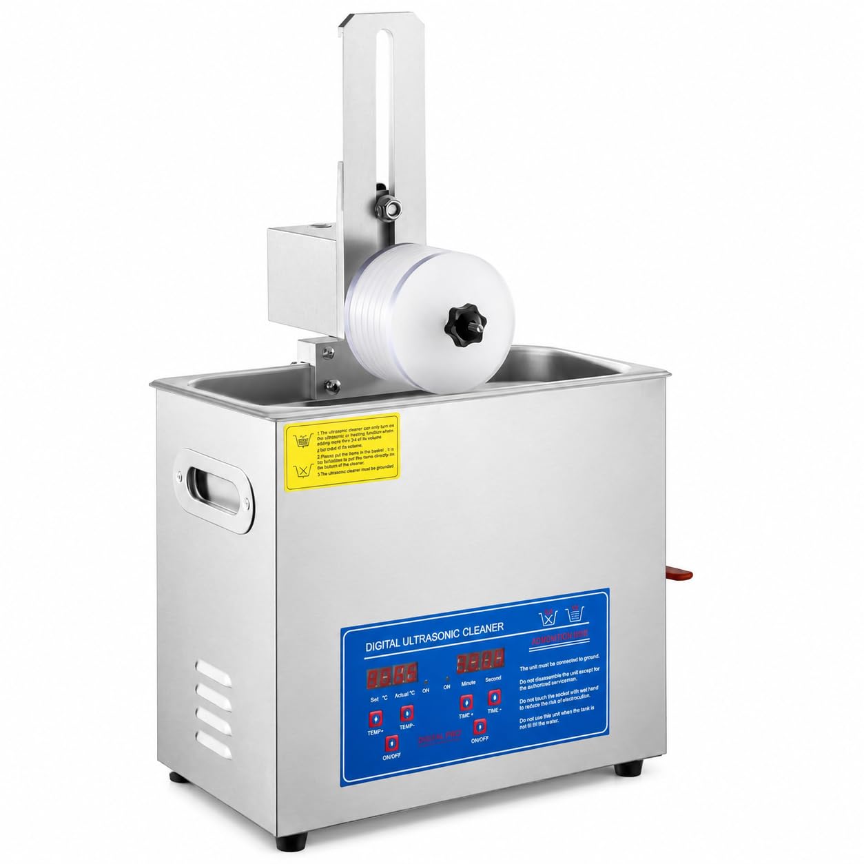 Pulitore ad ultrasuoni per dischi in vinile, in acciaio inox, per uso domestico, efficiente e facile da usare, perfetto per collezionisti e audiofili