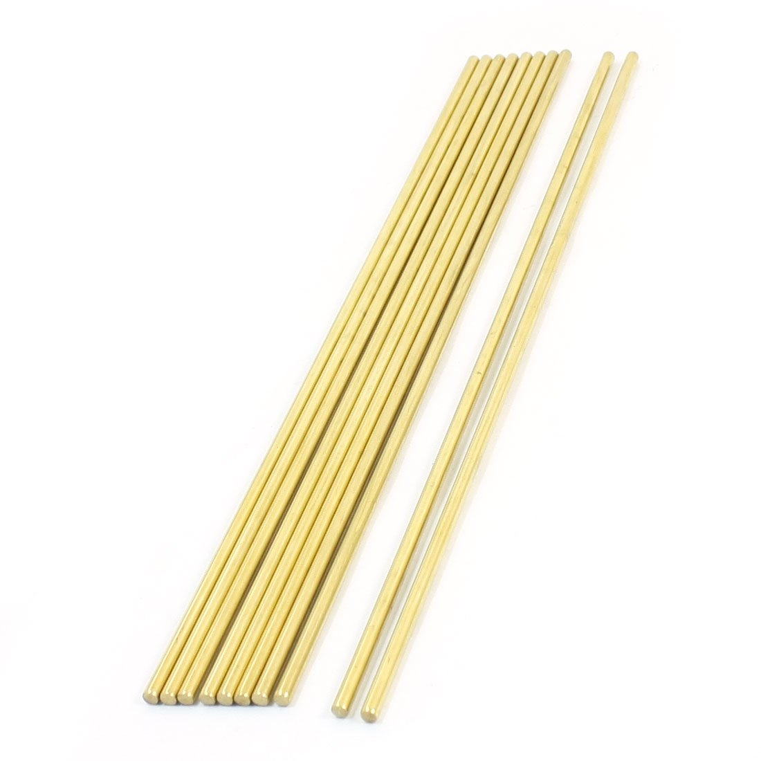 Aexit RC Model Electrical equipment Airplane 200mm Length 3mm Dia Brass Axle Round Stock Rod Bar 10Pcs