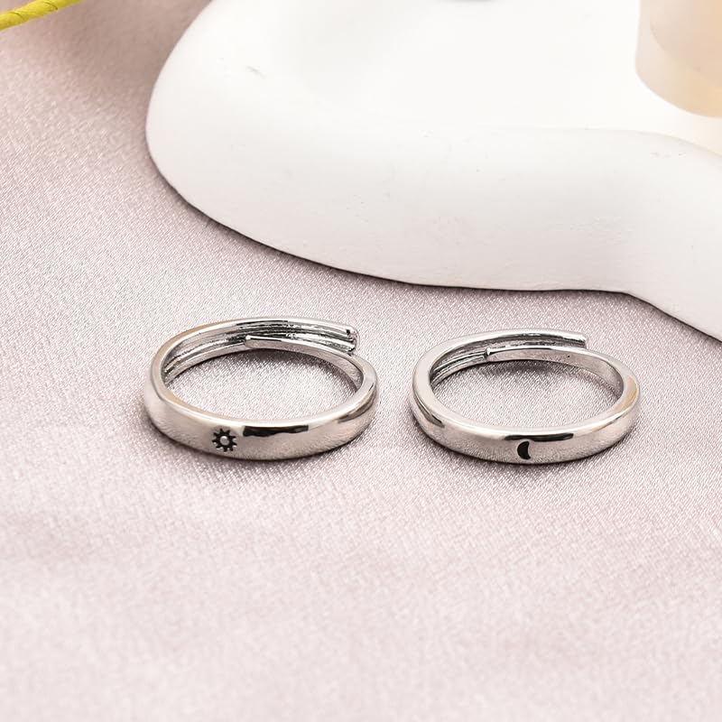 Matching Rings for Couples Sun and Moon Ring Set Valentines Day Gifts for Wife Husband Anniversary Presents for Couples Gift Ideas BF and GF Wedding Gifts for Bride and Groom Gift for Best Friends3