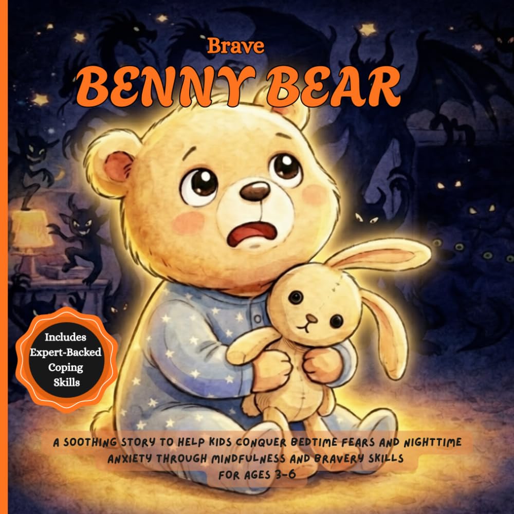Brave Benny Bear: A Soothing Story to Help Kids Conquer Bedtime Fears and Nighttime Anxiety through Mindfulness and Bravery Skills for kids Ages 3-6
