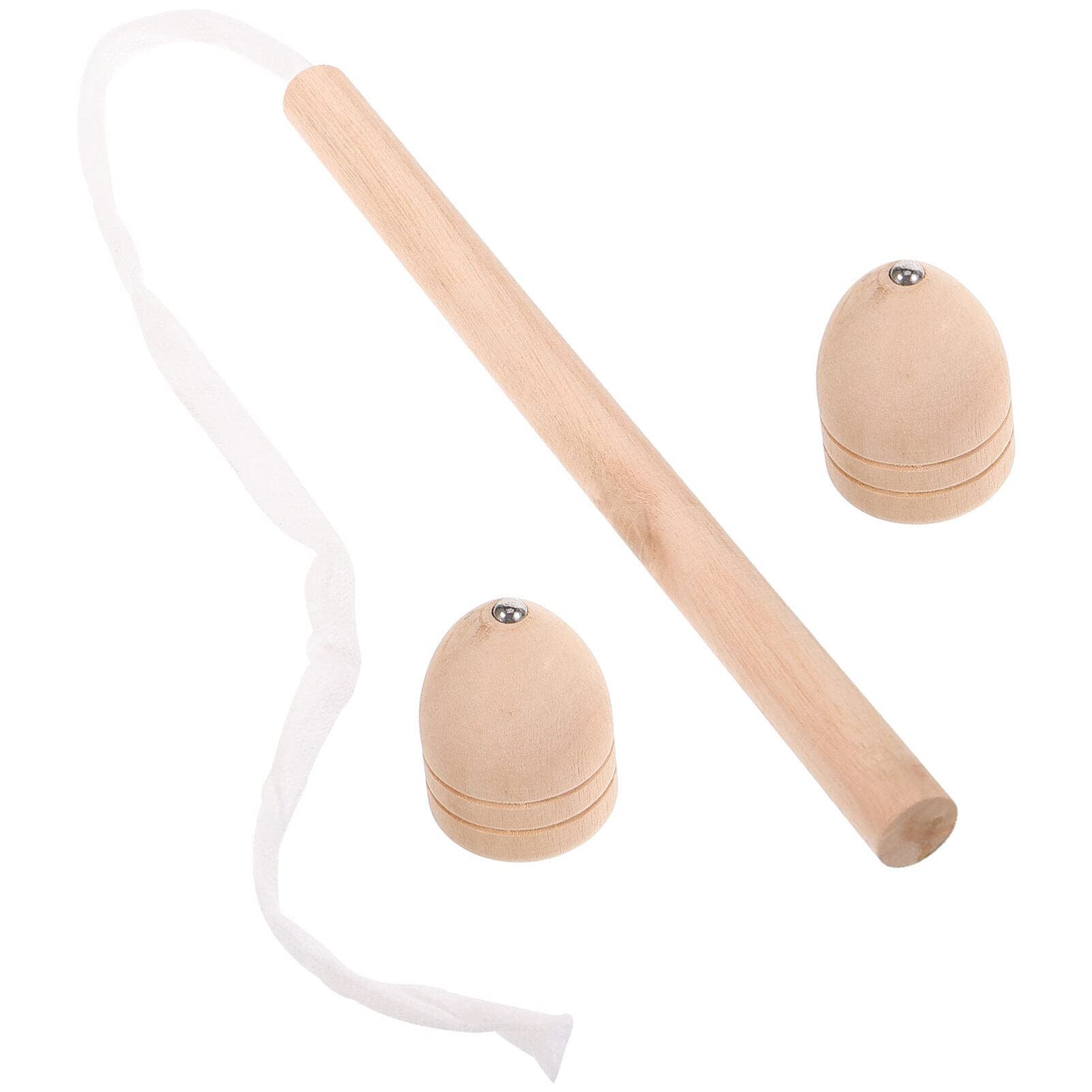 1 Set Hand-carved Wooden Spinnings Top Craft Gyroscopes Toy Wood Gyro Toys Novelty Unfinished Blank Spins Tops Educational Toys Kindergarten Toy with Whip