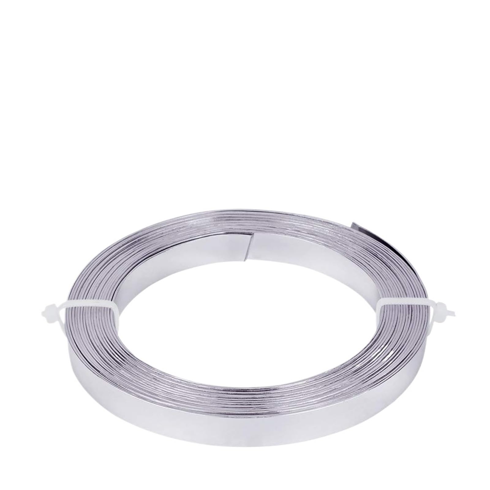Filo Alluminio 32 Piedi, 2 Rotoli, 3,0 mm di Larghezza, Filo di Alluminio Piatto for Gioielli, Calibro 18, for castoni, sculture, Armature e creazione di Gioielli.(AECH-03629)