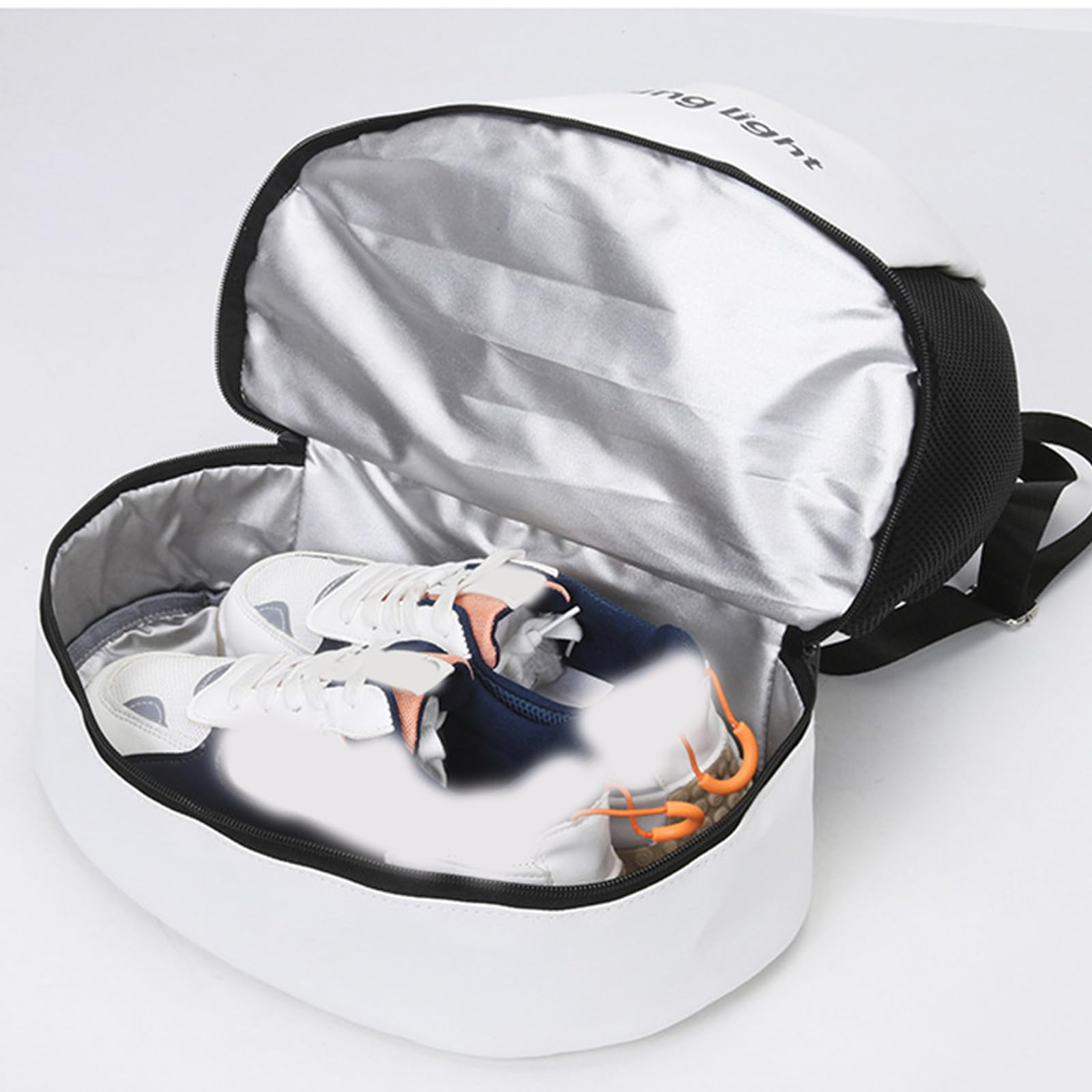 Sacca da palestra con coulisse, per nuoto, sport, fitness, con separazione asciutta e bagnata e scomparto per scarpe per fitness con coulisse, A