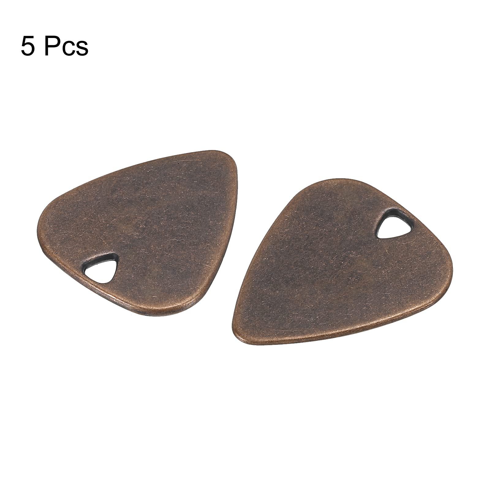 MECCANIXITY Púas de guitarra de metal de 1,8 mm de grosor, tono cobre para guitarra, instrumento musical, paquete de 5
