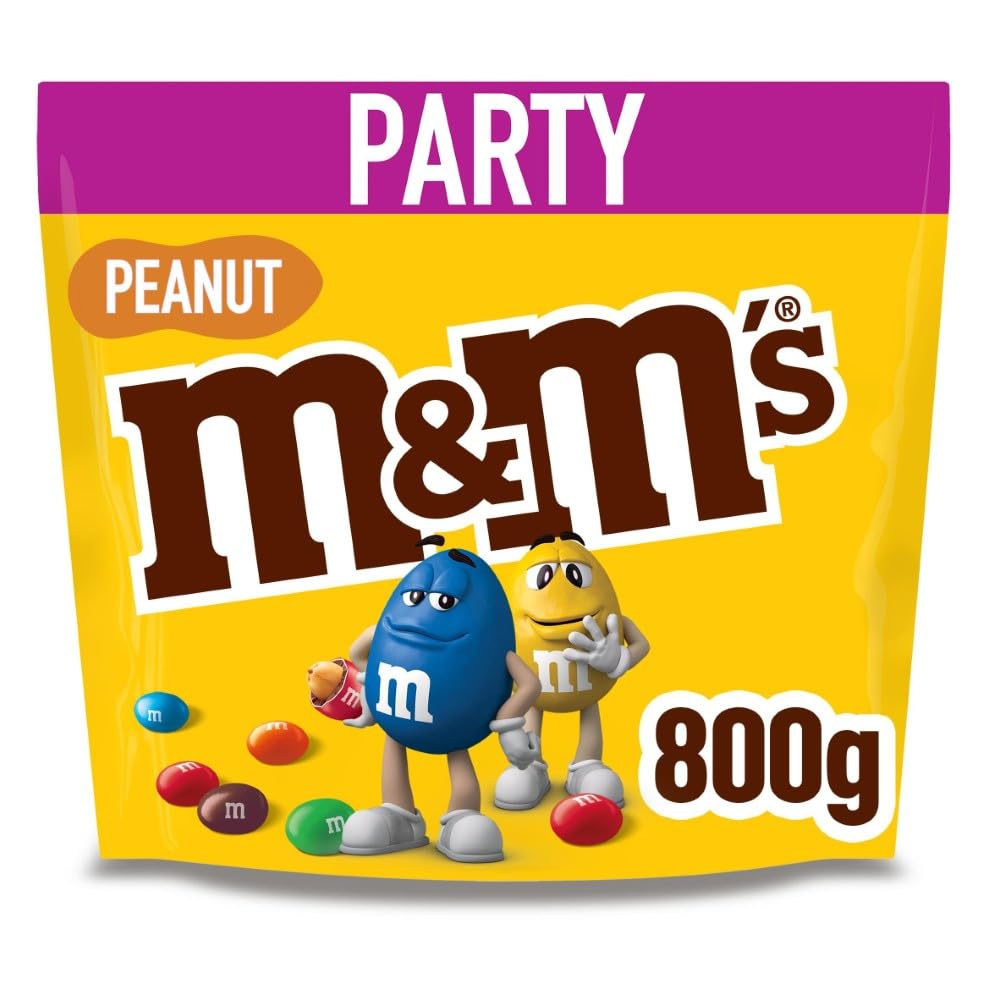 M&M's Peanuts Snack en Bolitas de Colores de Cacahuete y Chocolate con Leche, regalo (1kg)