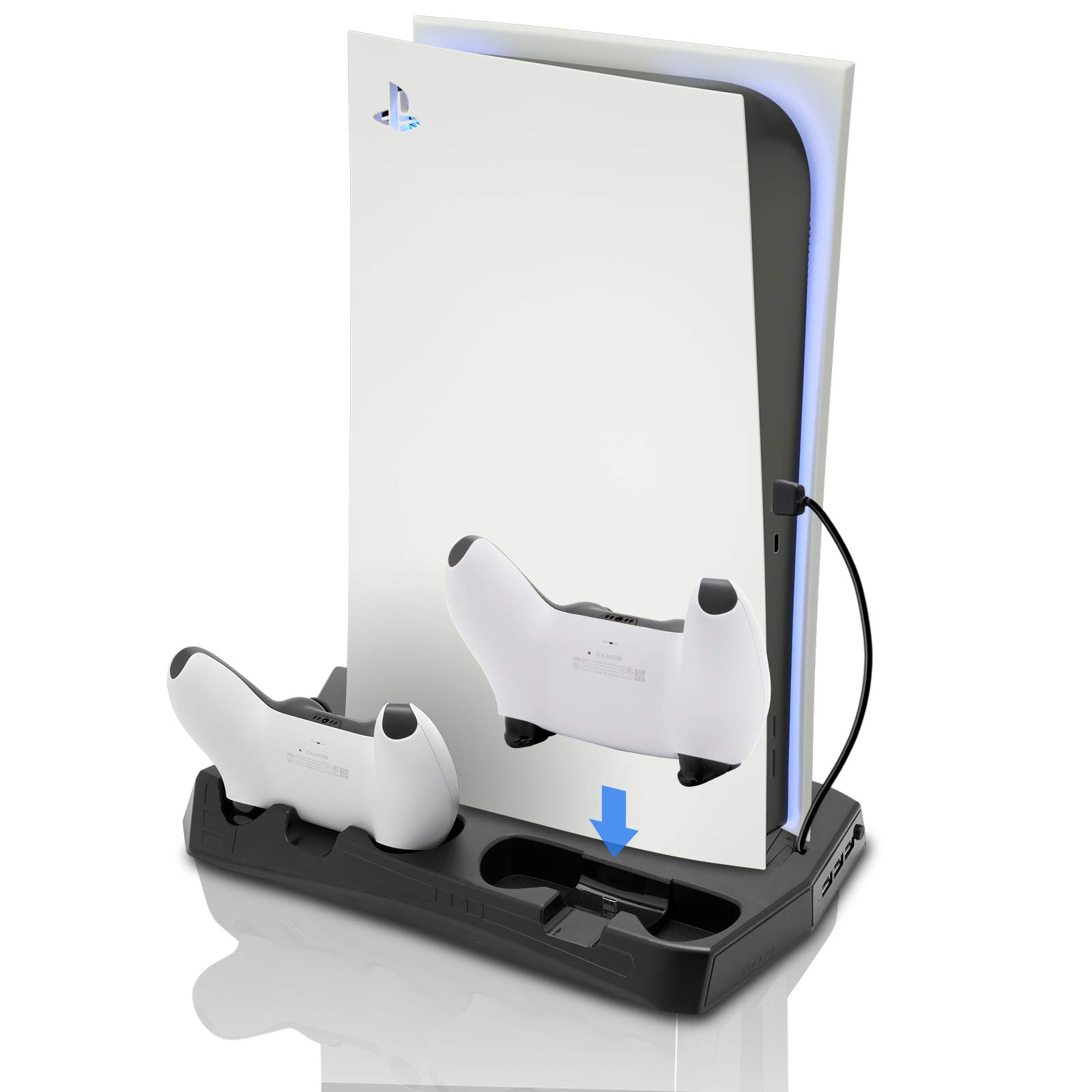 HEATFUN PS5 Cooling Fan Stand, Fast Charger for PS5 Dual Sense Controllers, PS5 Vertical Stand for PS5 Disc & Digital Editions (B08NHB4Z7M) Amazon Price History, Amazon Price Tracker