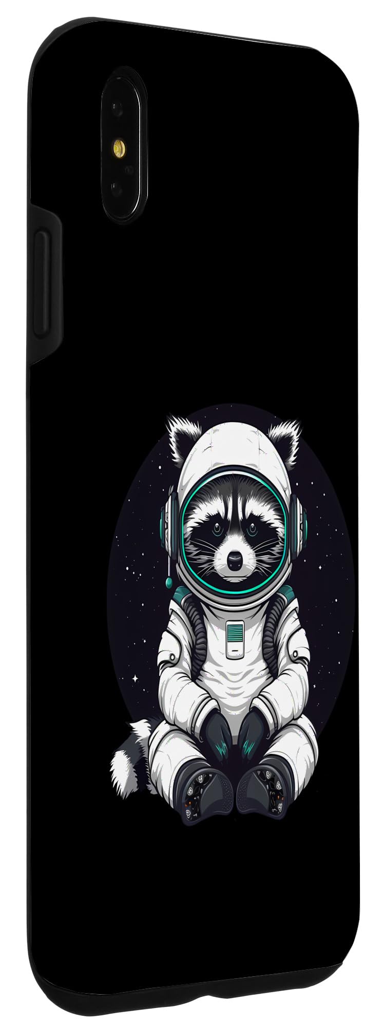 iPhone XS Max Animals In Space- Raccoon Astronaut- Raccoon in Space Case - Image 3