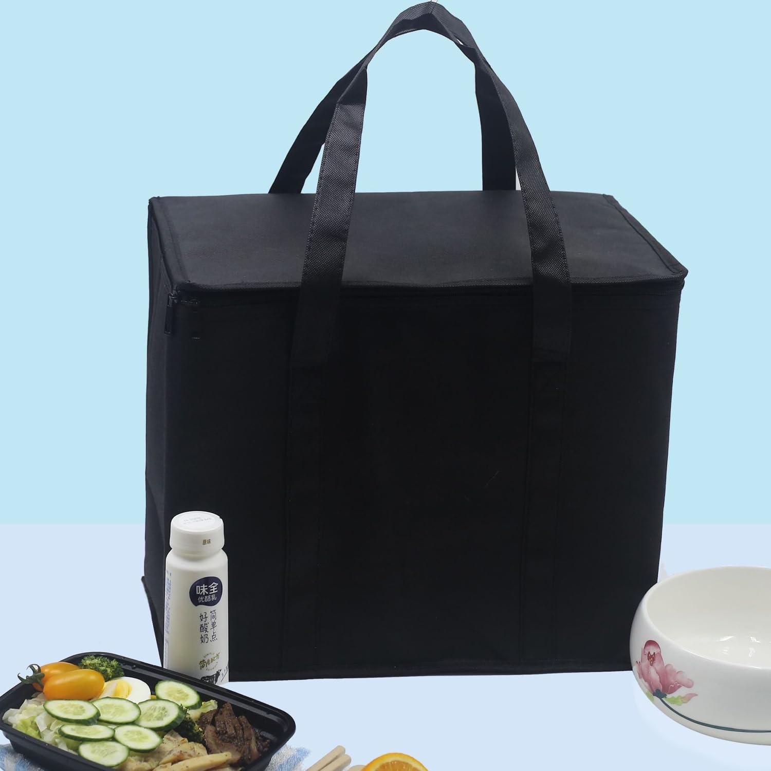 Bolsas De Hielo La Compra, Bolsa Térmica Plegable, Bolsa De Alimentos Aislada, Bolsas De Picnic Plegable, Bolsa De Almuerzo Grande Reutilizable, para Picnics, Fiestas, Camping, Playa (41*33**26 cm)