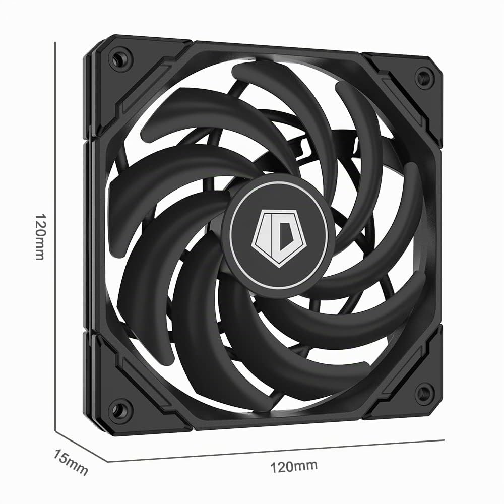 ID-COOLING IS-55 Negro 57mm Low Profile CPU enfriador, 5 Heatpipes | Ventilador delgado de 120 × 120 × 15 mm, admite Intel LGA1851/1700/1200/115X y AMD AM4/AM5 para estructuras compactas.