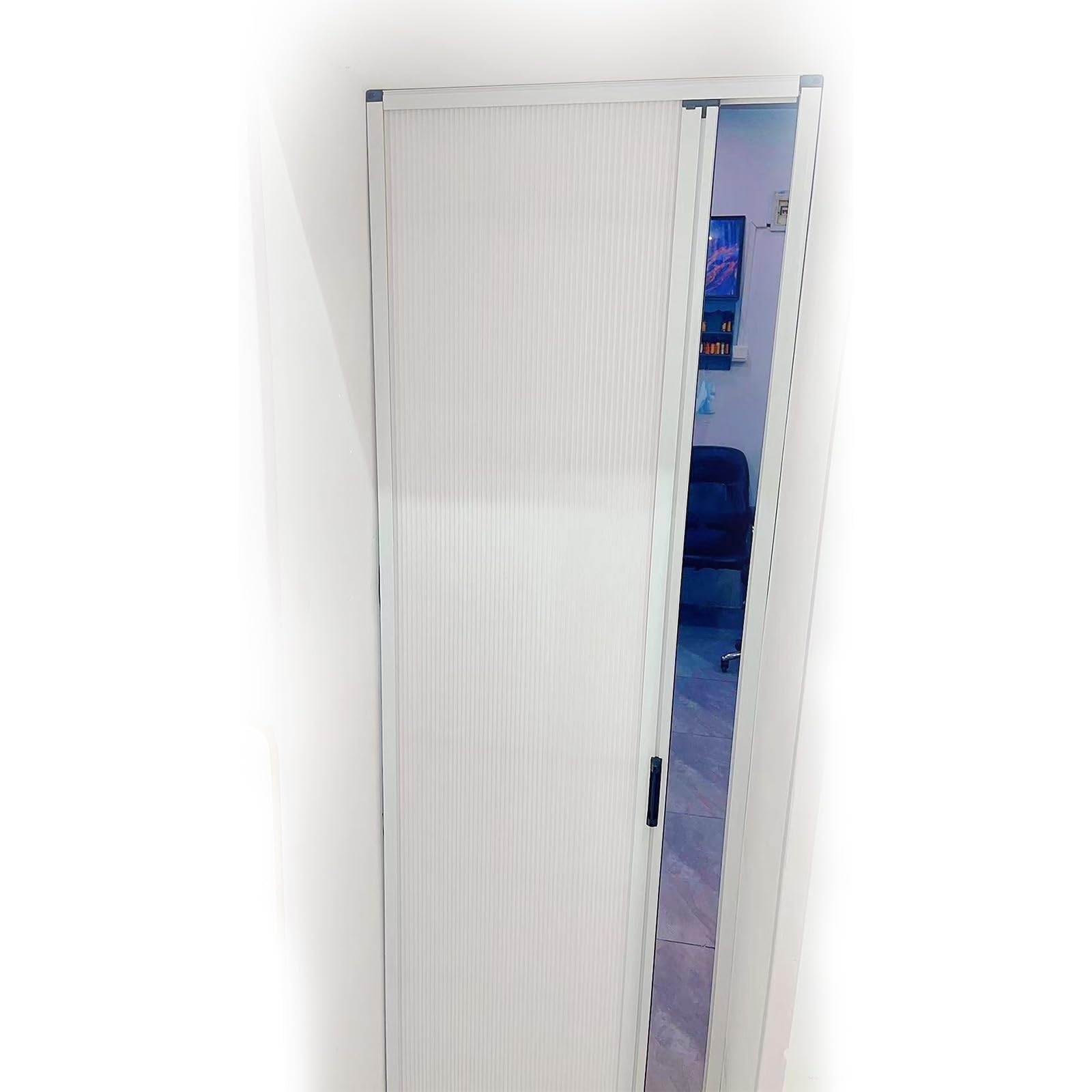 Porte coulissante interieur, Porte Pliante accordéon, Porte Accordéon Pliante Blanche Sur Mesure - Tissu Cellulaire et Cadre en Aluminium, Panneau Non Tissé, Facile à installer(W×H:70×200cm)