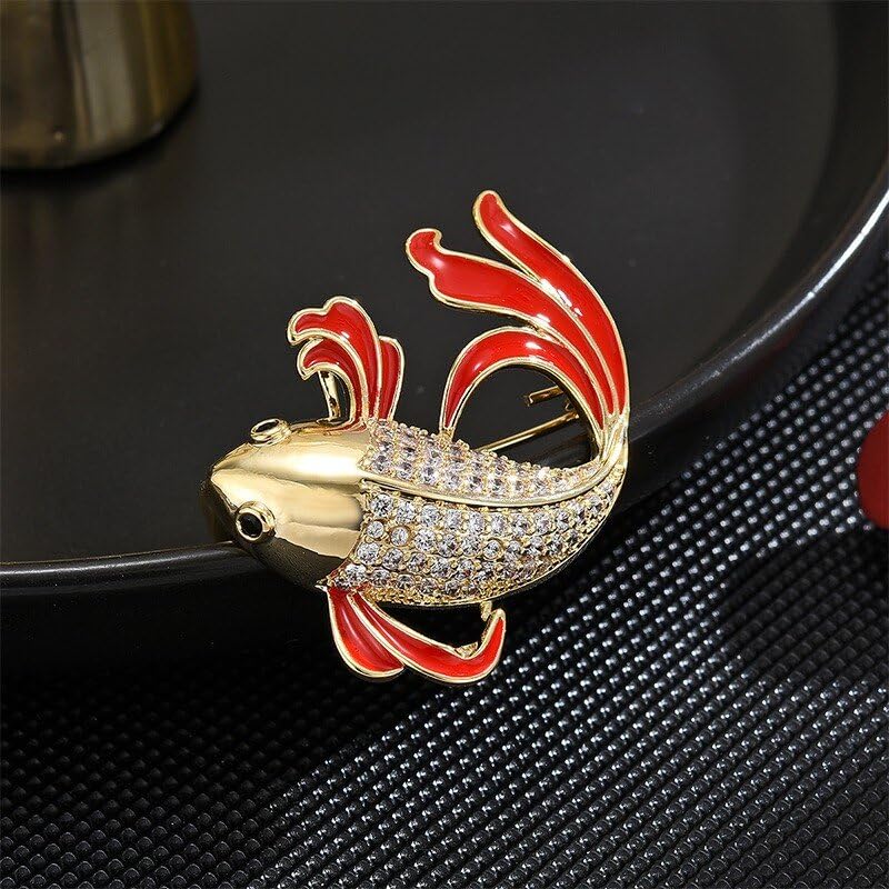 Image of Animal Brooch for Women Girls 18k Gold Plated Animal Brooch Pin Rhinestone Animal Brooch Lapel Pin Jewelry Thanksgiving Day Birthday Wedding Gifts for Mom Wife