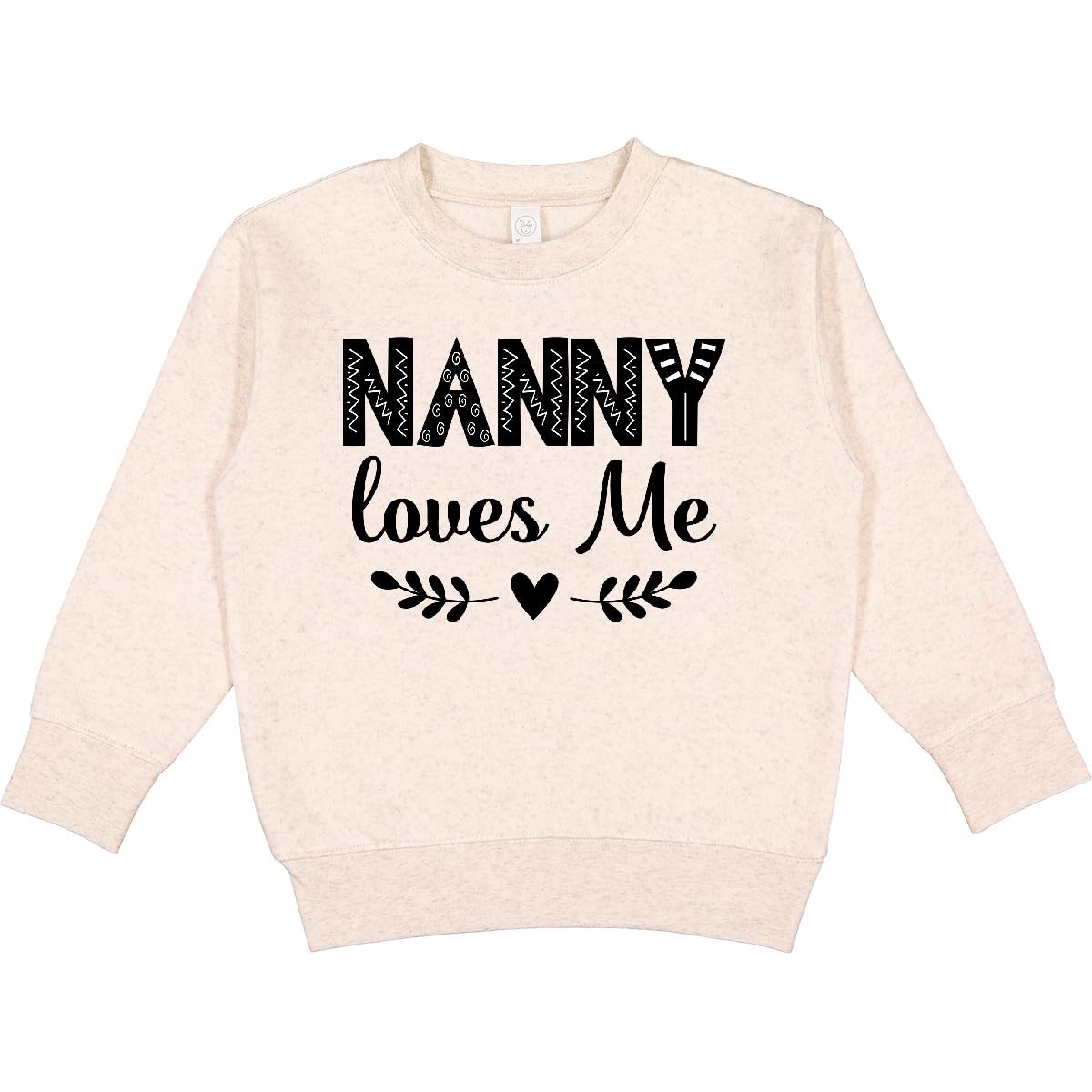 inktastic My Nanny Loves Me Grandchild Toddler Sweatshirt 7 Natural Heather 3c235