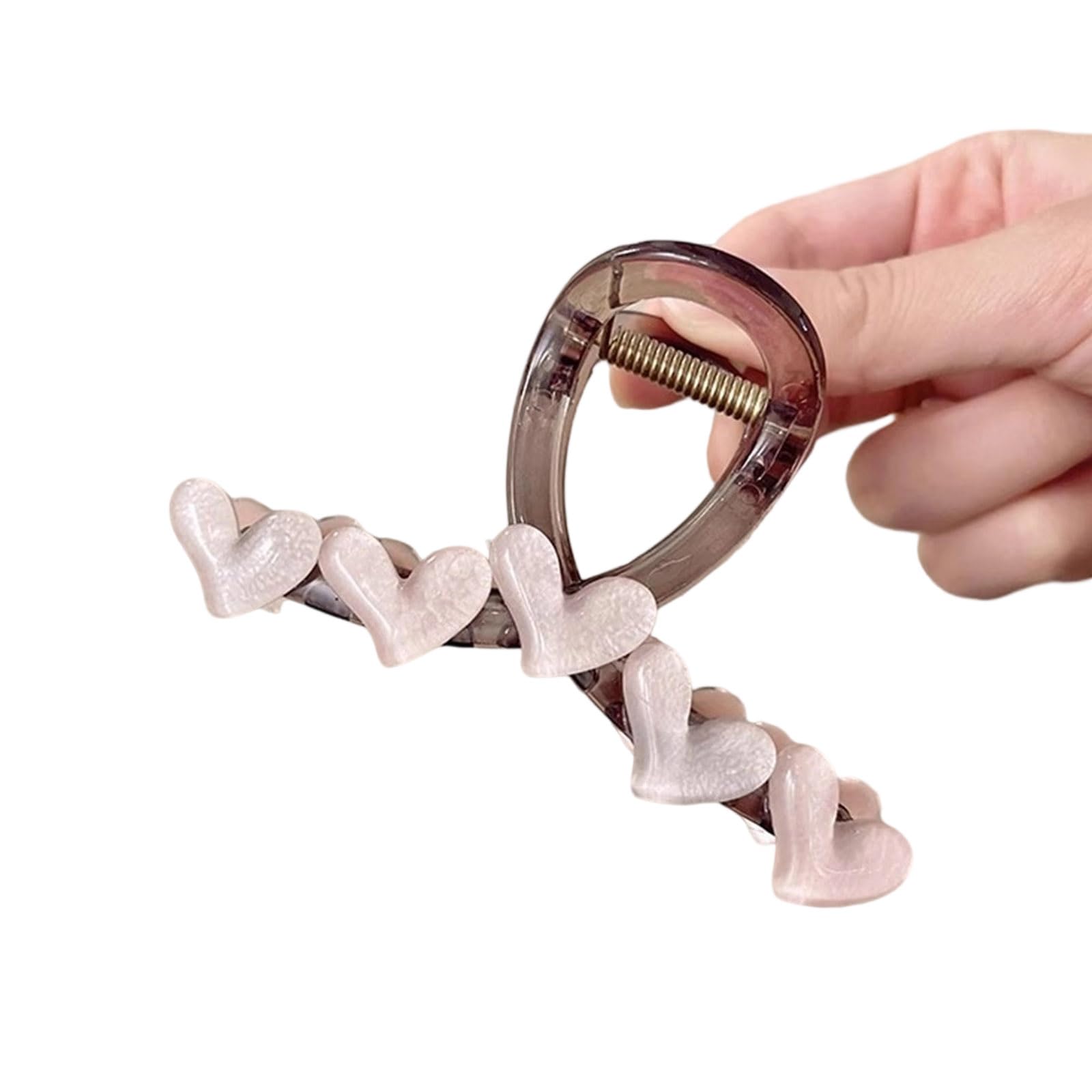 MICFENY Additional Polyacrylate Hair Clip With Decorative Heart Detailing Grip Everyone Hairstyles
