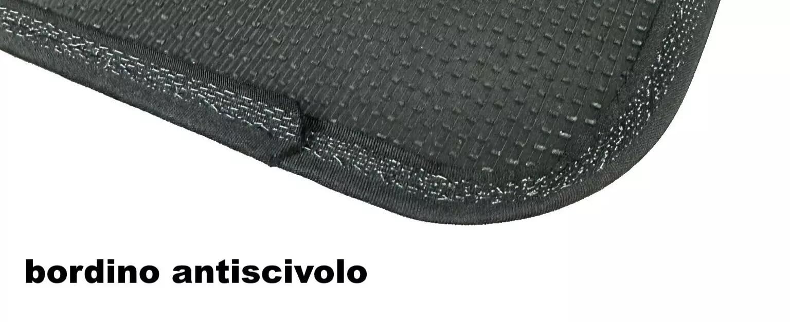 Coprisedili e Tappetini in Moquette compatibili con Panda seconda serie (bordino nero, 4 posti schienale posteriore diviso)