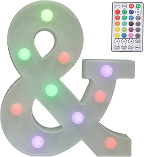 DOITOOL LED Marquee Letters Marquee Light Up Letters Light Up Letter Remote Control Battery Powered Decor Letter Light Decoration Alphabet LED Lights