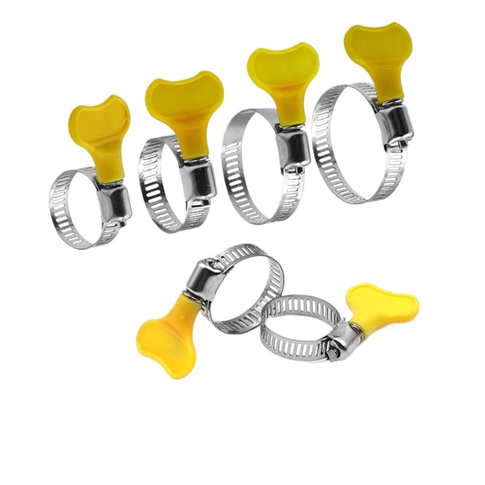 Kit de Colliers de Serrage, Colliers de Serrage réglables en Acier Inoxydable, à vis sans Fin, Lot de 10, Plusieurs Tailles(25-38mm (10pcs))