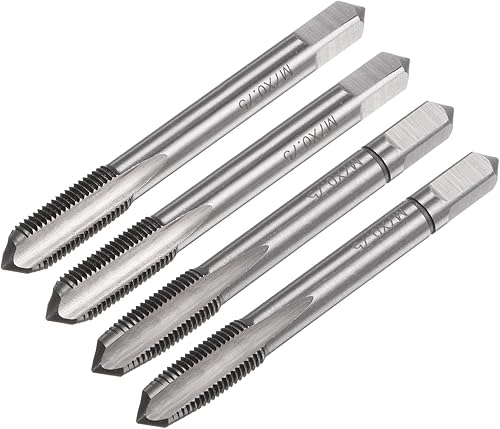 uxcell Juego de 2 pares de grifos de mano métricos, M7 x 0.75 roscas cónicasinferiores, herramienta de aleación, kit de roscas de acero para