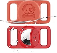 Vista 15 de Paquete de 2 soportes impermeables para collar de perro AirTag compatibles con Apple AirTag, soporte de silicona oculto para Airtag Tracker, negro