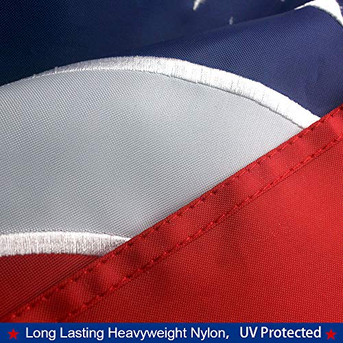 Vsvo Ohio Flag 3X5 Ft -300D Nylon Premium Outdoor Embroidered Oh Flag - Long Lasting Nylon, Sewn Stripes And Brass Grommets, 3 By 5 Oh Flag #TOP3