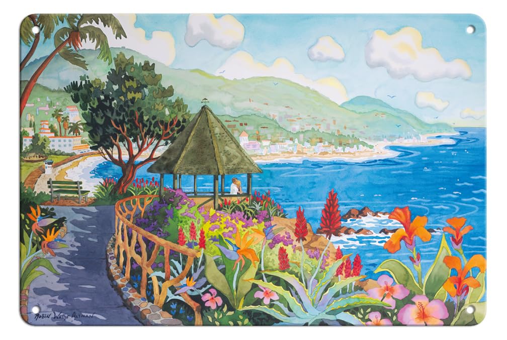 鴫剛、【GRASSY PLACE / SEASIDE】、希少画集・額装画 Amazon.com: Laguna Beach Gazebo and Flowers - Heisler Park