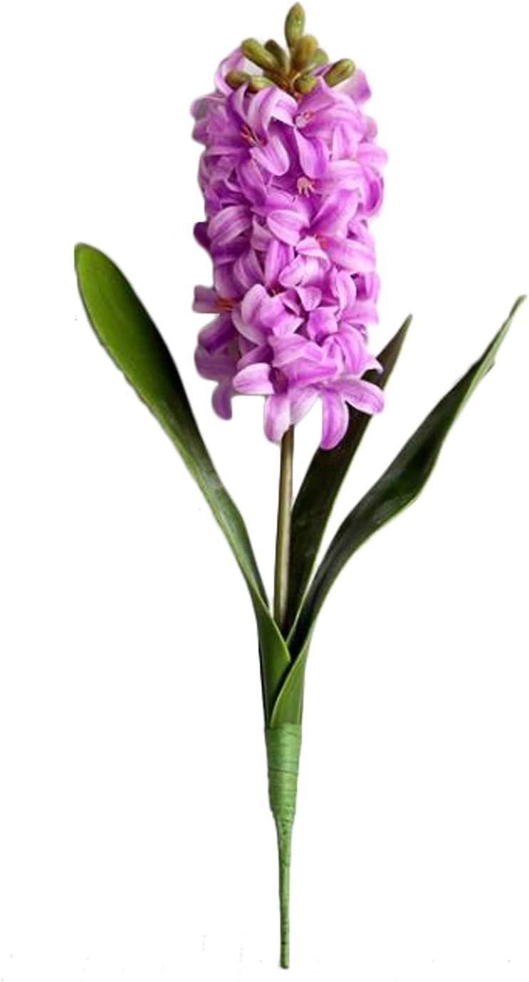 1/2/3PCS Hyacinth Artificial Flowers, 16.5IN Long Stem Silk Hyacinth Flower 3D Hyacinth Narcissus Plastic Fake Flower Spring Bush Grape Hyacinth Bundle Floral Arrangements for(3PCS Violet)