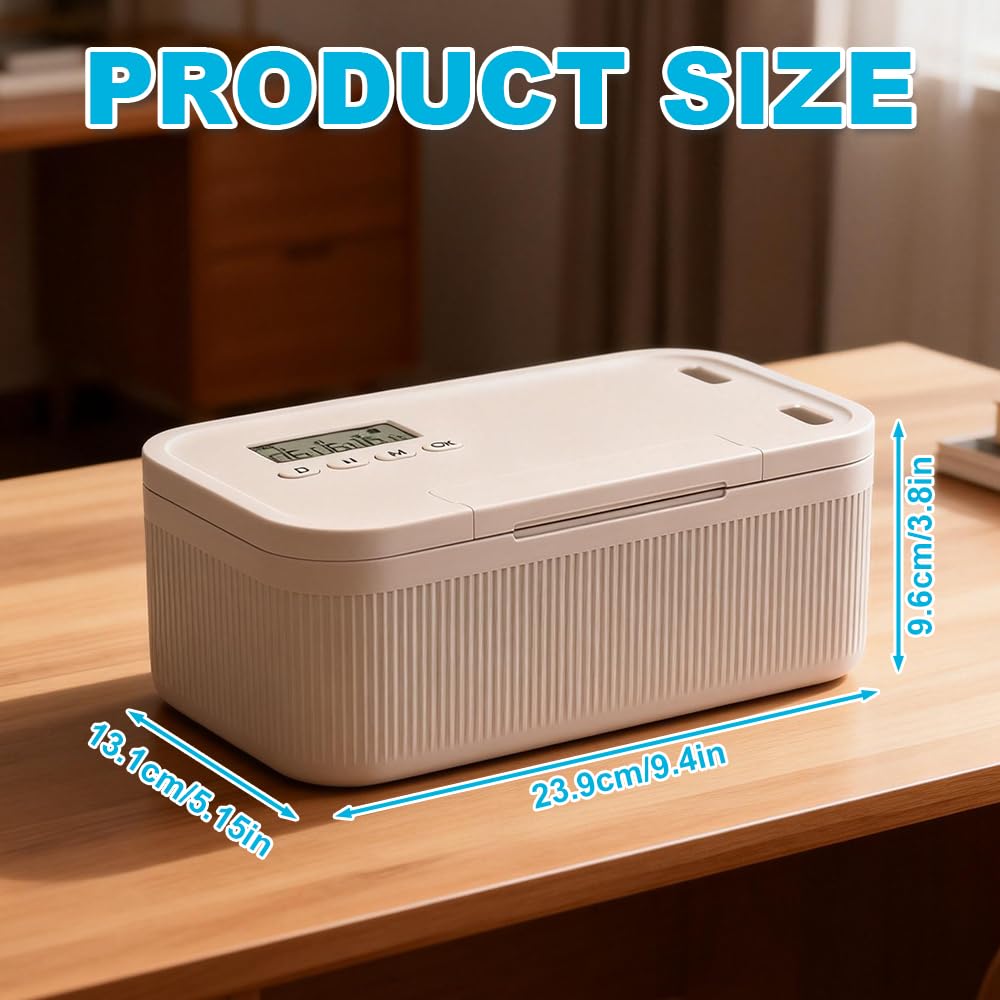 Zeitschloss Box, Handy Gefängnis mit Timer, Safe Timed Lock Box mit 2 Arbeitsmodus, Handy Safe mit Zeitschloss, Robust Handytresor für Handys, Spielkonsolen, Snacks