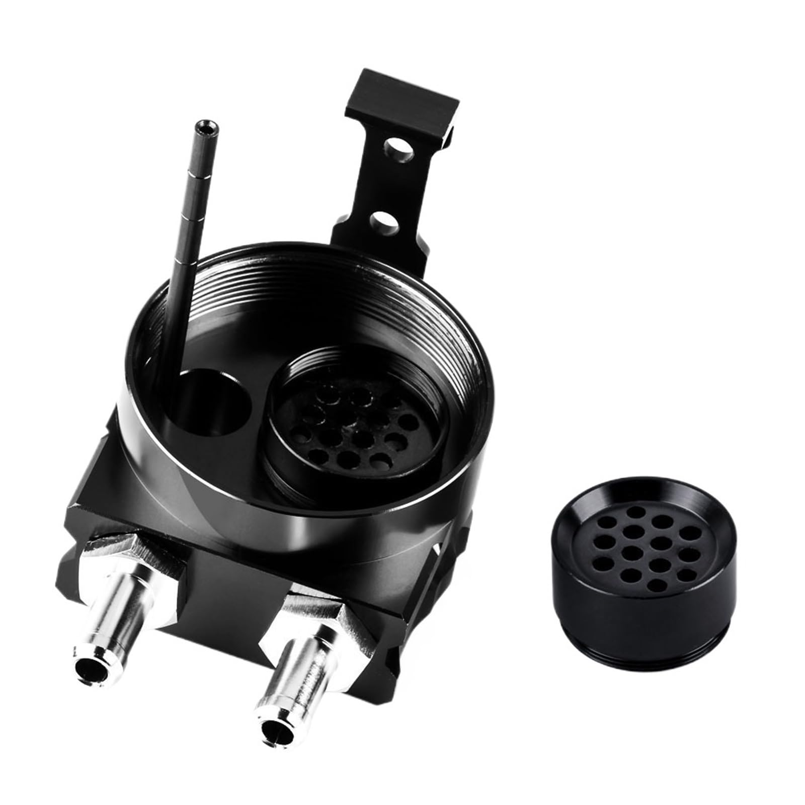 Chłodnica oleju Zbiornik do zbierania oleju zbiorczy Zestaw filtrów płynu Cylinder Aluminiowy silnik Czarne akcesoria samochodowe