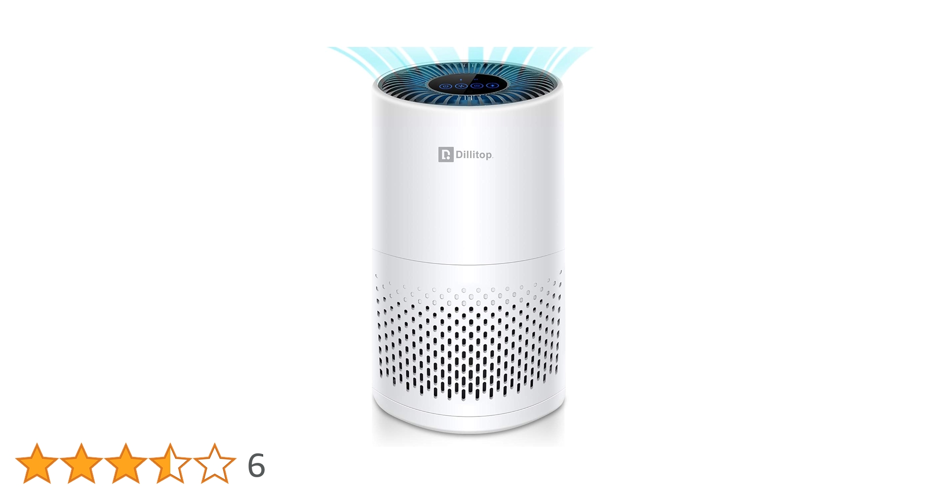 Amazon | Dillitop 空気清浄機 4段階風量調節 時間設定機能 LED