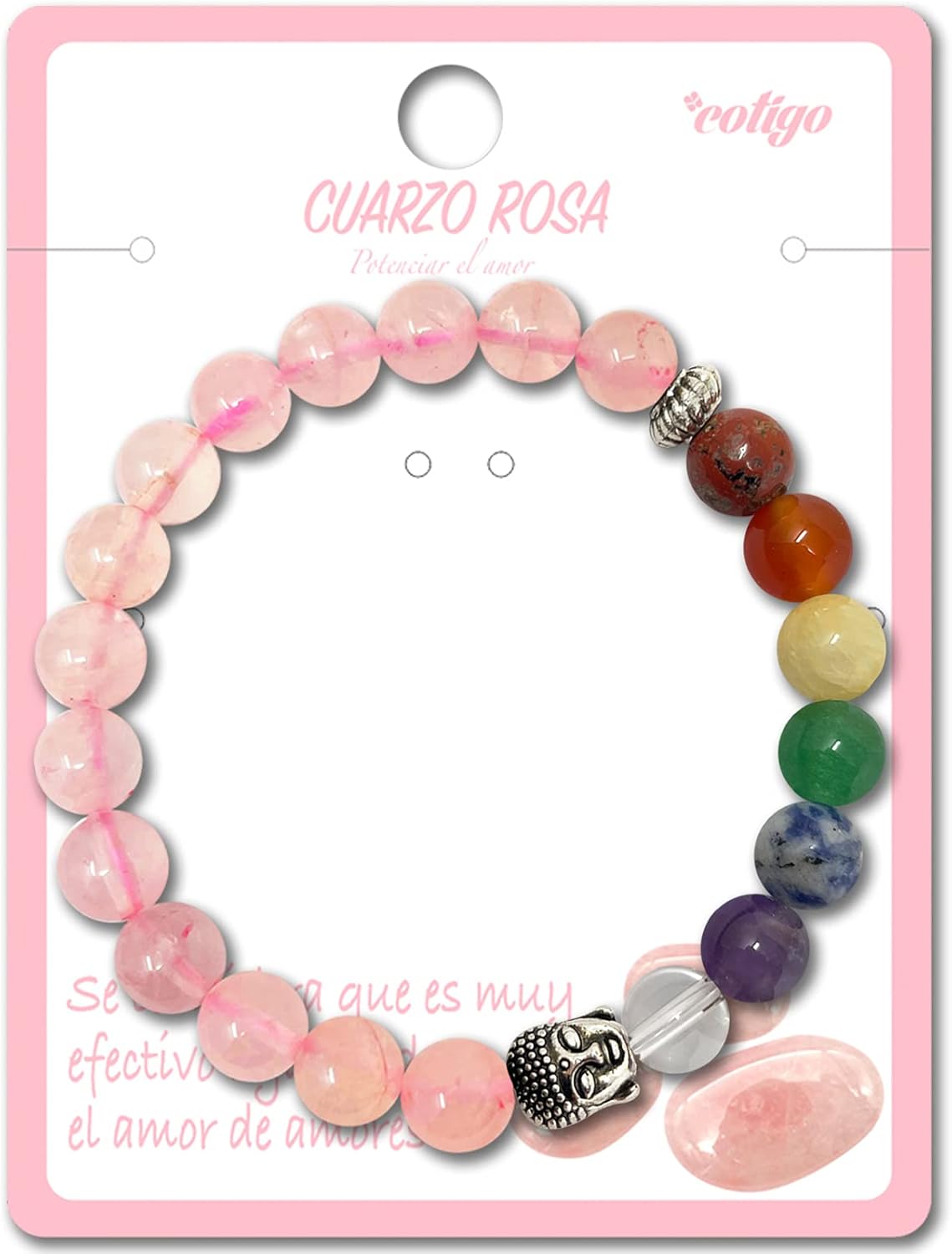 Pulsera de los 7 Chakras Piedras Preciosas Naturales Pulsera elastica de curación para Mujer y Hombres Unisex para Regalos Cumpleaños