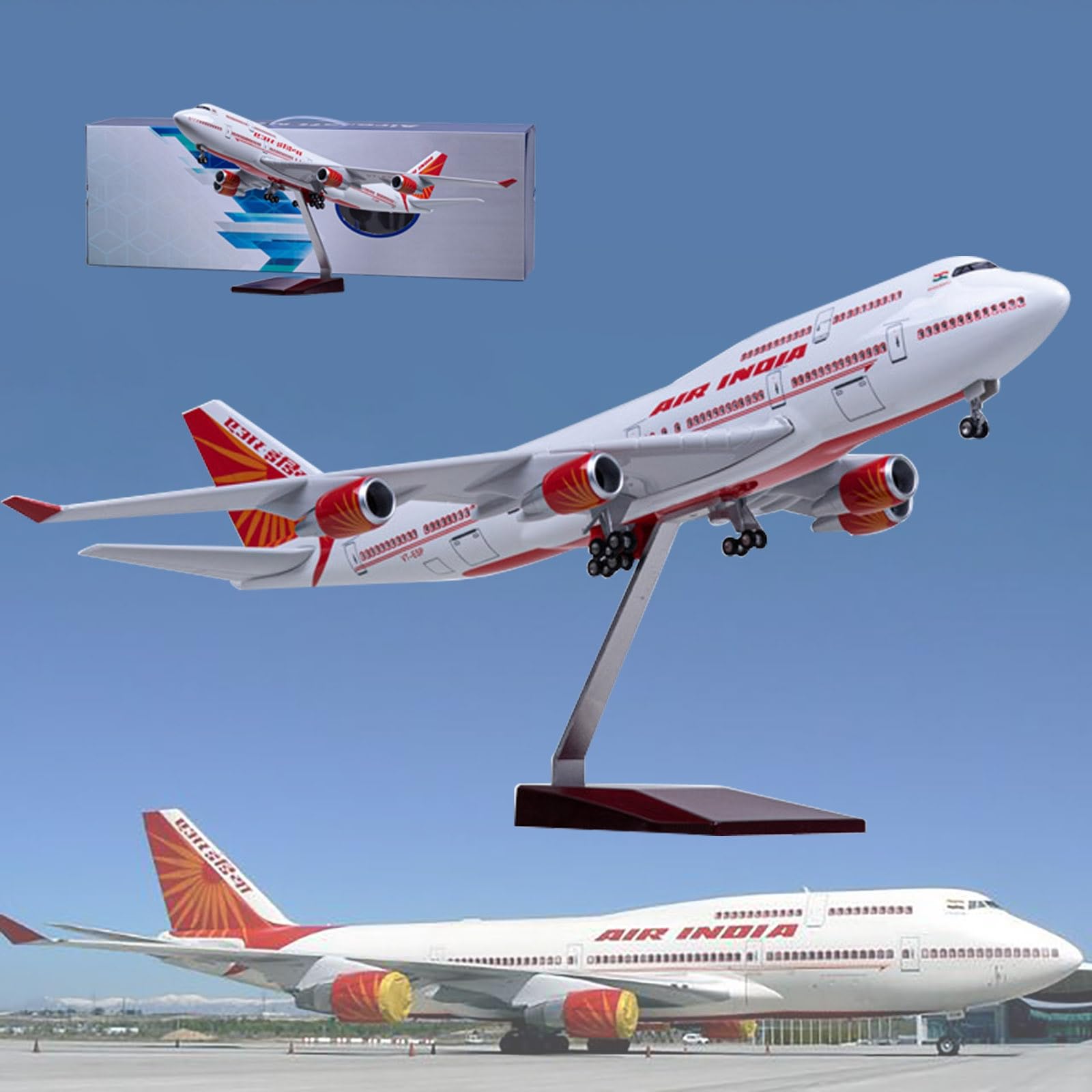 Amazon.co.jp: 18.5 インチ 1:150 スケールモデル飛行機エアインディア