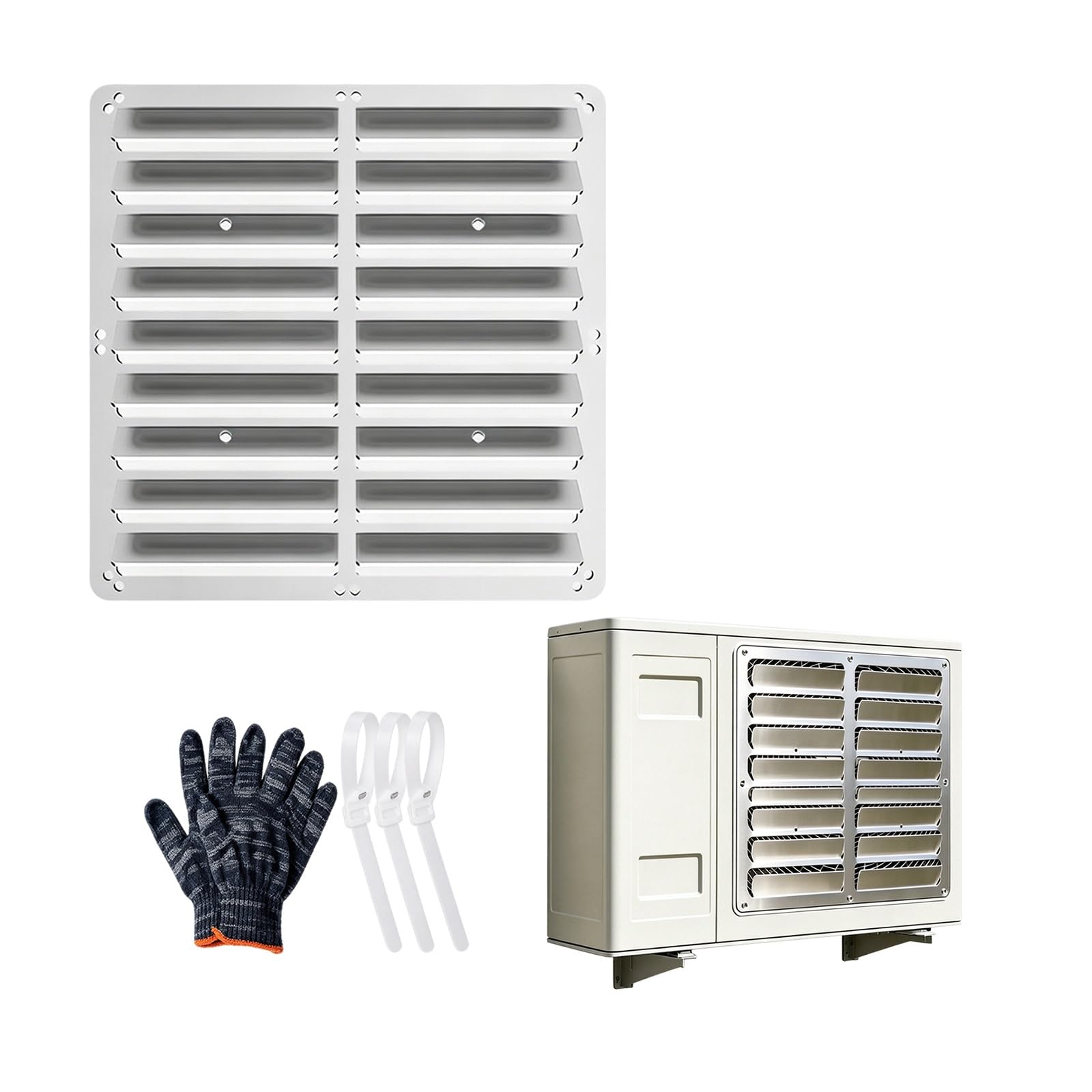 YFAURNDE Air Conditioner Deflector, Window Air Conditioners Windshield Universal, Easy to Install, Requires No Drilling, and Effectively Prevents Direct Hot Air Flow.(Square,58cm/22.8in)