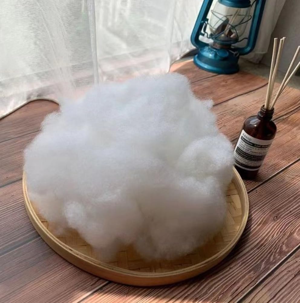 Relleno de fibra de poliéster hueca, decoración de Navidad, relleno de algodón de Navidad, acolchado y manualidades fiables, cama de perro de oso de peluche (2000 g)