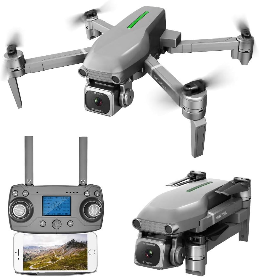 Marxways Hover RC Drone Quadcopter, Brushless Selfie Foldable Drone with 4K Ultra clear Camera/GPS/Optical Flow Positioning, GPS 5G WIFI FPV Drone compatible with L109
