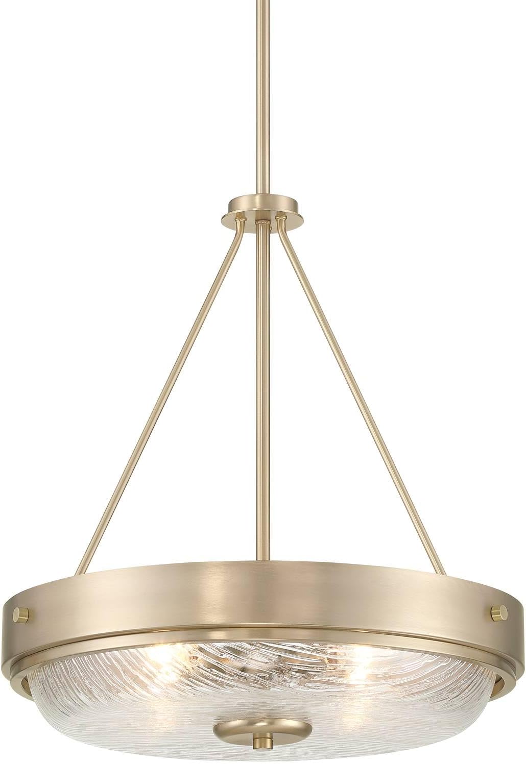 Regency Hill Carmine 16 3/4" Modern Pendant Chandelier Ceiling Light Fixture Dining Room Over Table Kitchen Island Foyer Bowl Hanging Round Brass Finish Glass Hallway Entryway Living Room Indoor