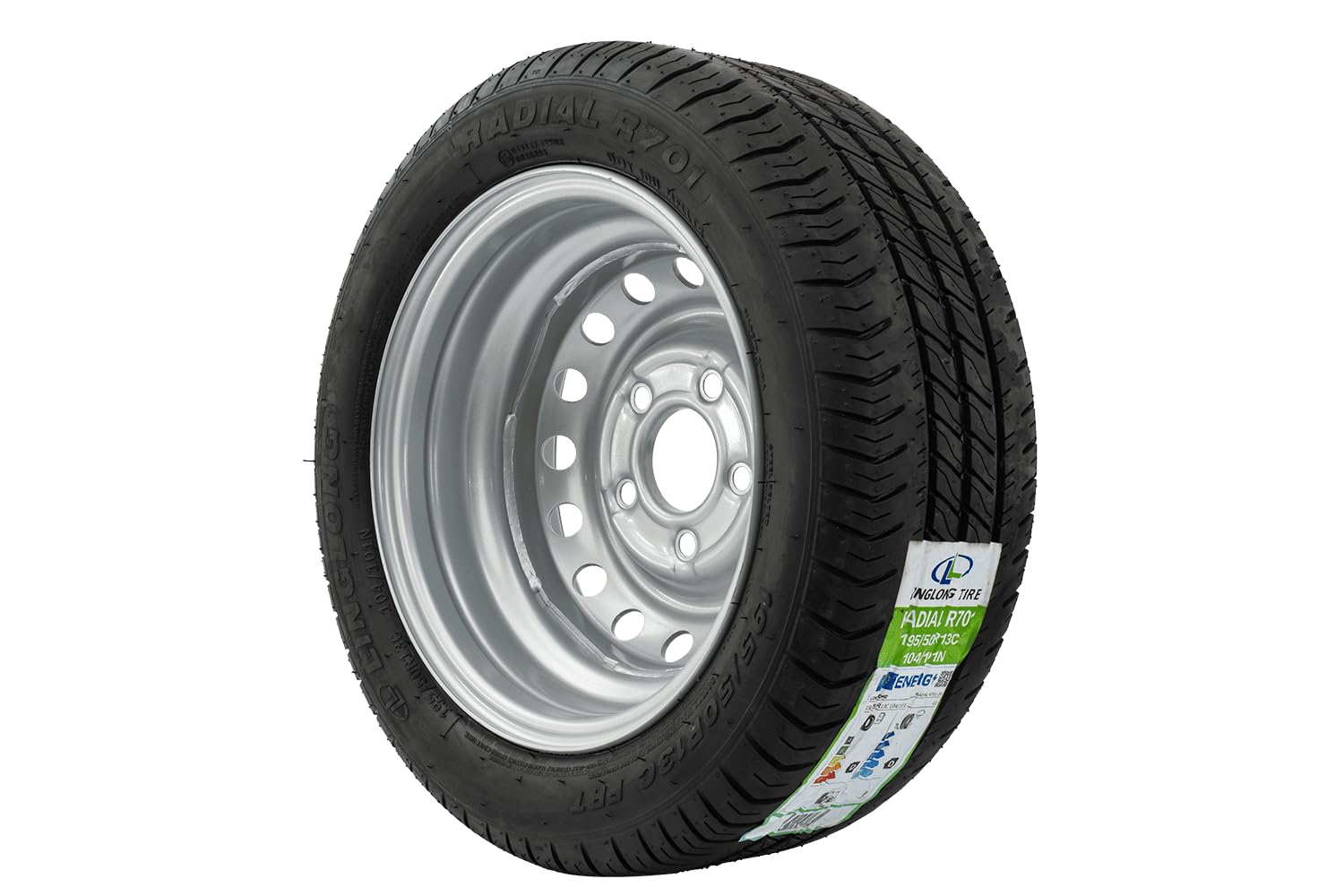 Verstärktes Komplettrad 195/50 R13C 104/101N für Anhänger mit UNITRAILER Felge 5,5Jx13 H2 5x112 ET30 – LINGLONG Reifen, 900 kg Traglast, ideal für Wohnwagen und schwere Anhaenger