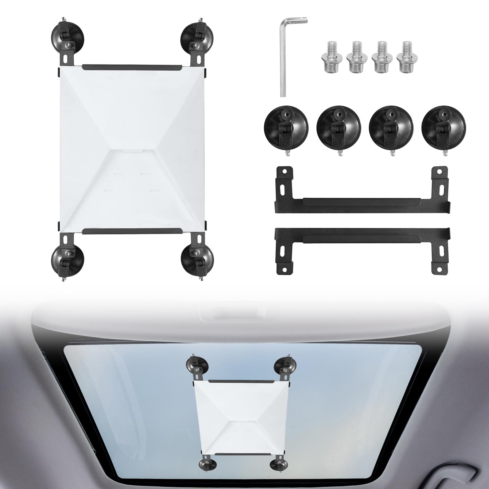 Starlink Mini support à ventouse pour voiture : support de voiture portable puissant pour réception satellite stable, fenêtres et auvents