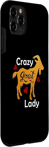 Miniatura 3 de iPhone 11 Pro Crazy Goat Lady Gold Funny Meme Farm Life Goat Lover estuche de regalo