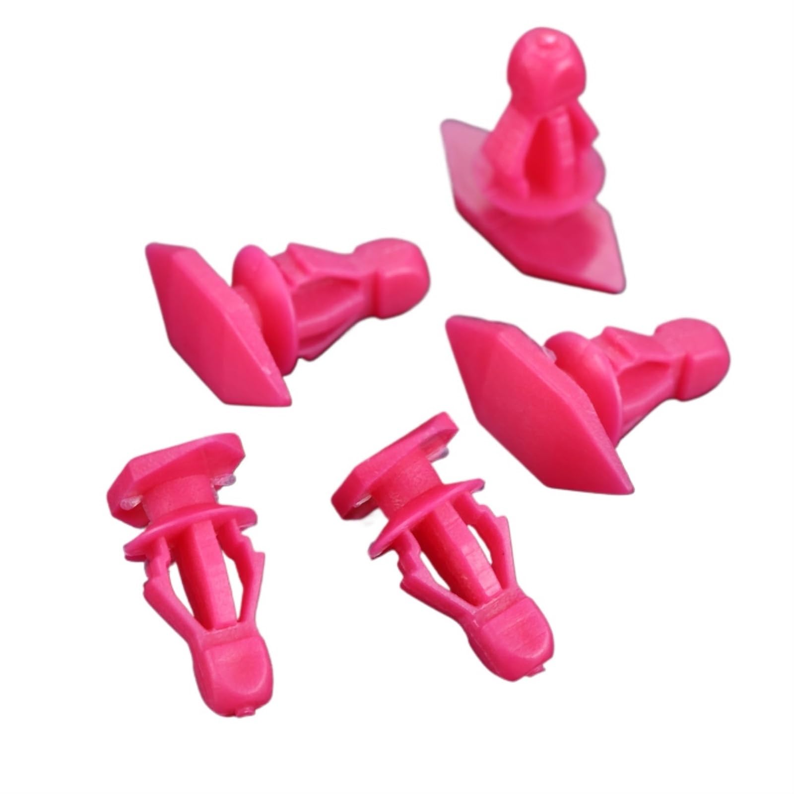 YTQMoreBNZ 100Pcs Pickup Truck Auto Special Fasteners Clip 6mm Hole For Nissan Replace Weatherstrip Retainer Pink Plastic Rivets Car Clips
