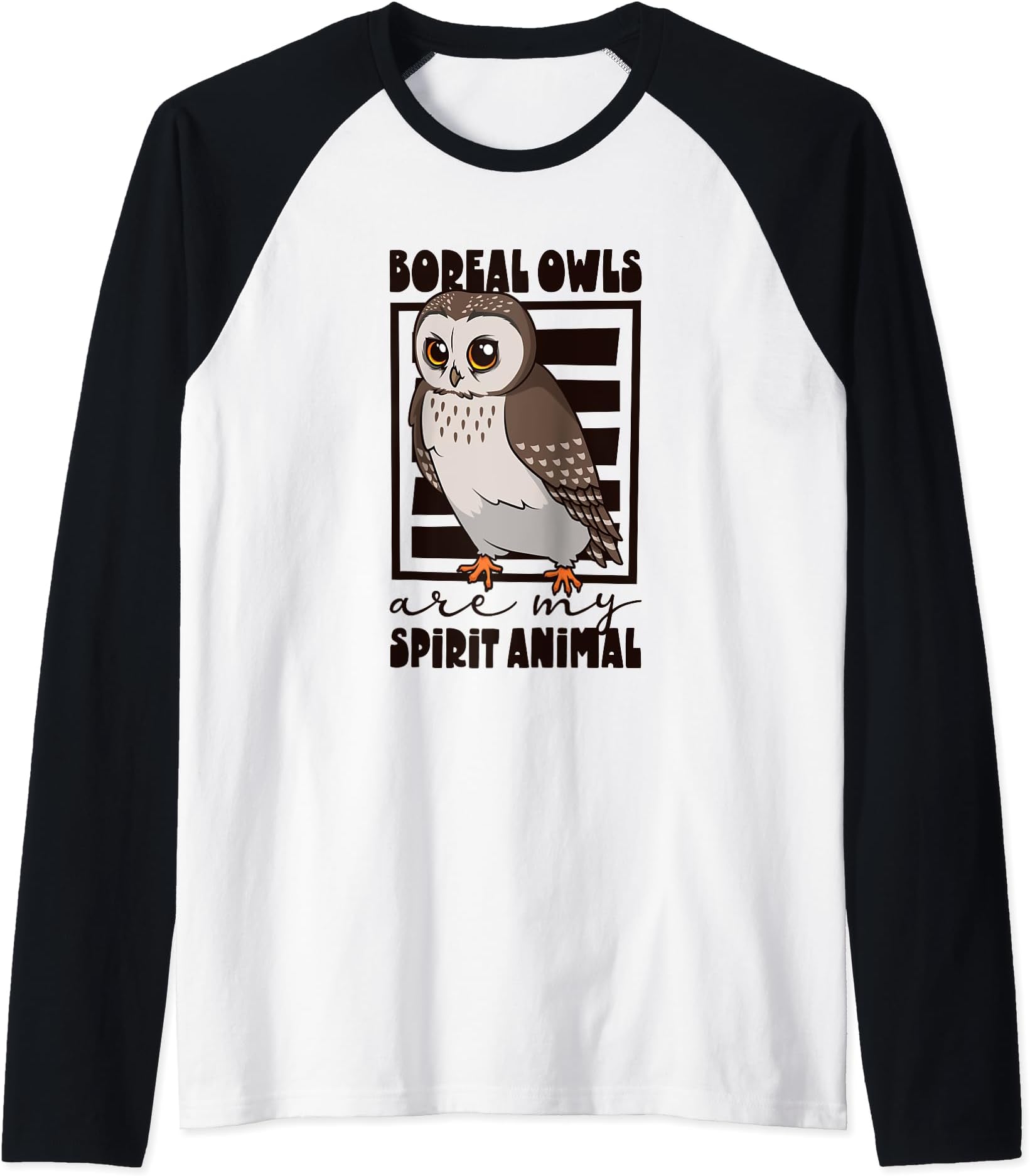 I love Boreal Owls Raglan Baseball Tee