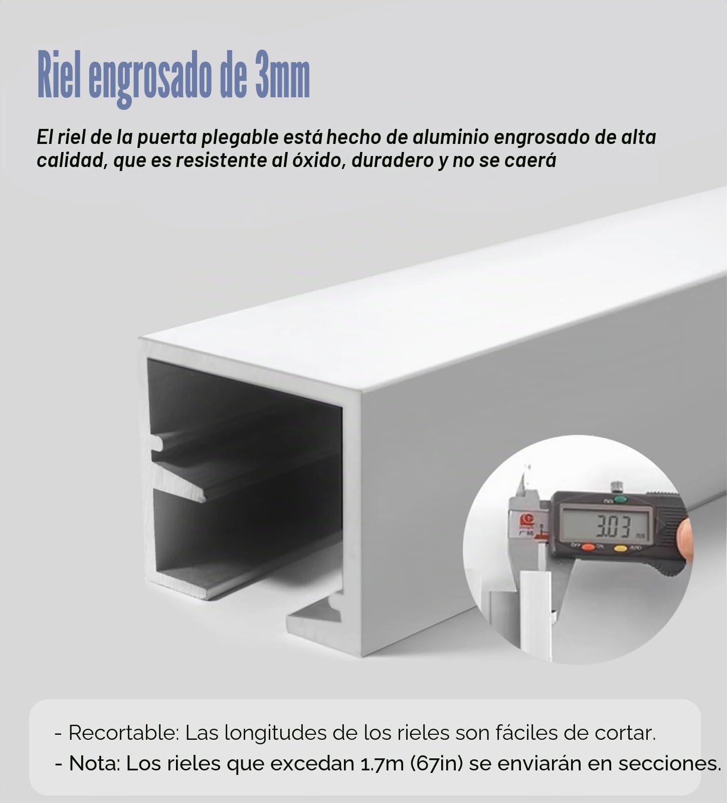 Kit de herrajes para puerta corredera de granero plegable, rieles montados en la parte superior para paneles deslizantes lisos, ideal para uso en armario de dormitorio