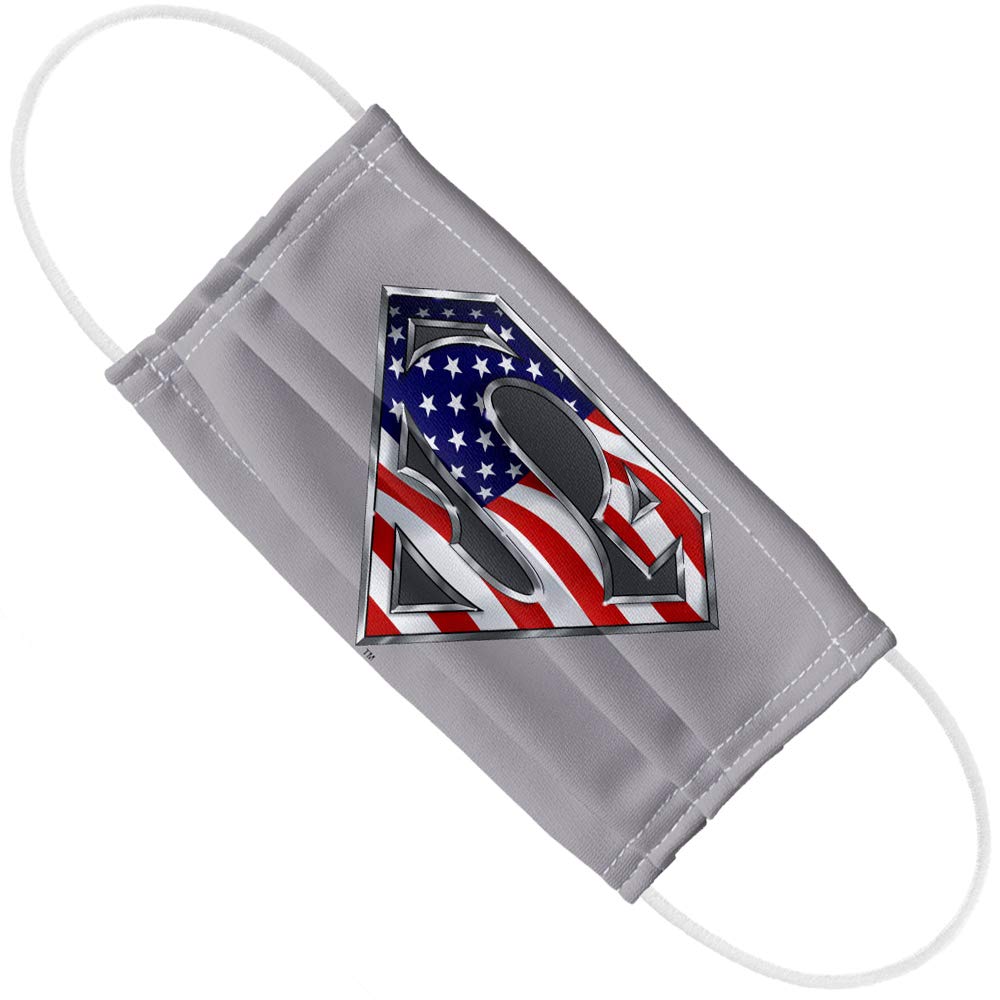 Popfunk Superman All-American 1-Ply Reusable Face Mask Covering with Adjustable Nose Wire, Unisex