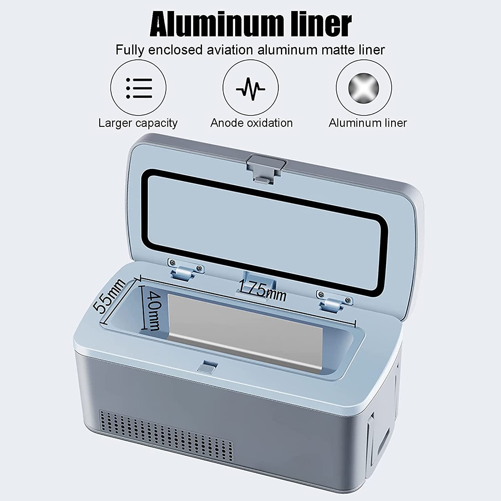 Estuche de Viaje para Enfriador de insulina, Estuche de Viaje para Enfriador de insulina, Mini refrigerador para medicamentos de Viaje con Pantalla LCD: Mantiene la insulina a la t