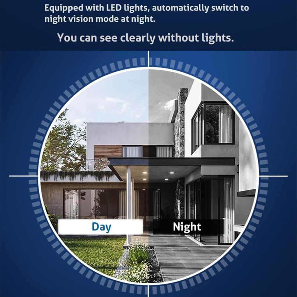 Timbre con Video Inteligente con Vista Nocturna por Infrarrojos, Sensor PIR Incorporado, Almacenamiento en la Nube Gratuito, se Pueden Guardar imágenes, Compatible con Tarjeta