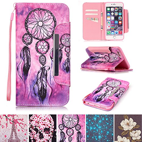 iPhone 5/5S Case, iPhone SE Case, Kickstand Flip [Card Slots] Wallet Cover Double Layer Bumper Shell with Magnetic Closure Strap Protective Case for Apple iPhone 5/5S SE- Net