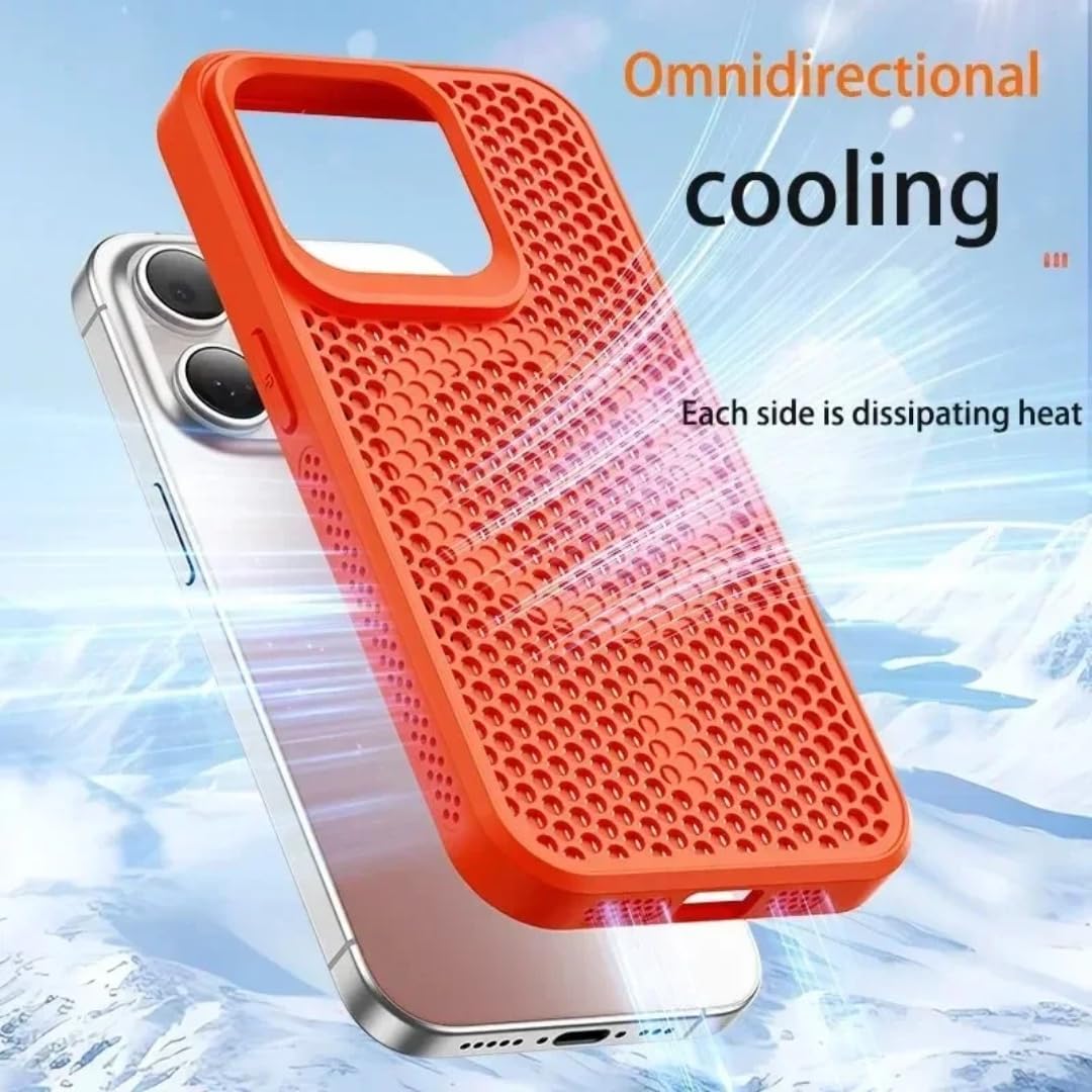 Chłodząca obudowa rozpraszająca ciepło do telefonu iPhone 17 16 15 14 13 12 11 Pro Max Plus, oddychająca, twarda, magnetyczna obudowa (do iPhone'a 17 Pro/szara)