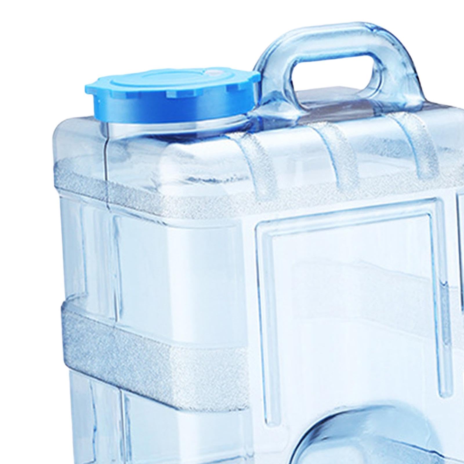 Botella Portátil para Agua Envase Contenedor Balde con Tapa PC Alimentario Fácil de Limpiar Manija Robusta Adecuado para Camping Excursiones Hogar