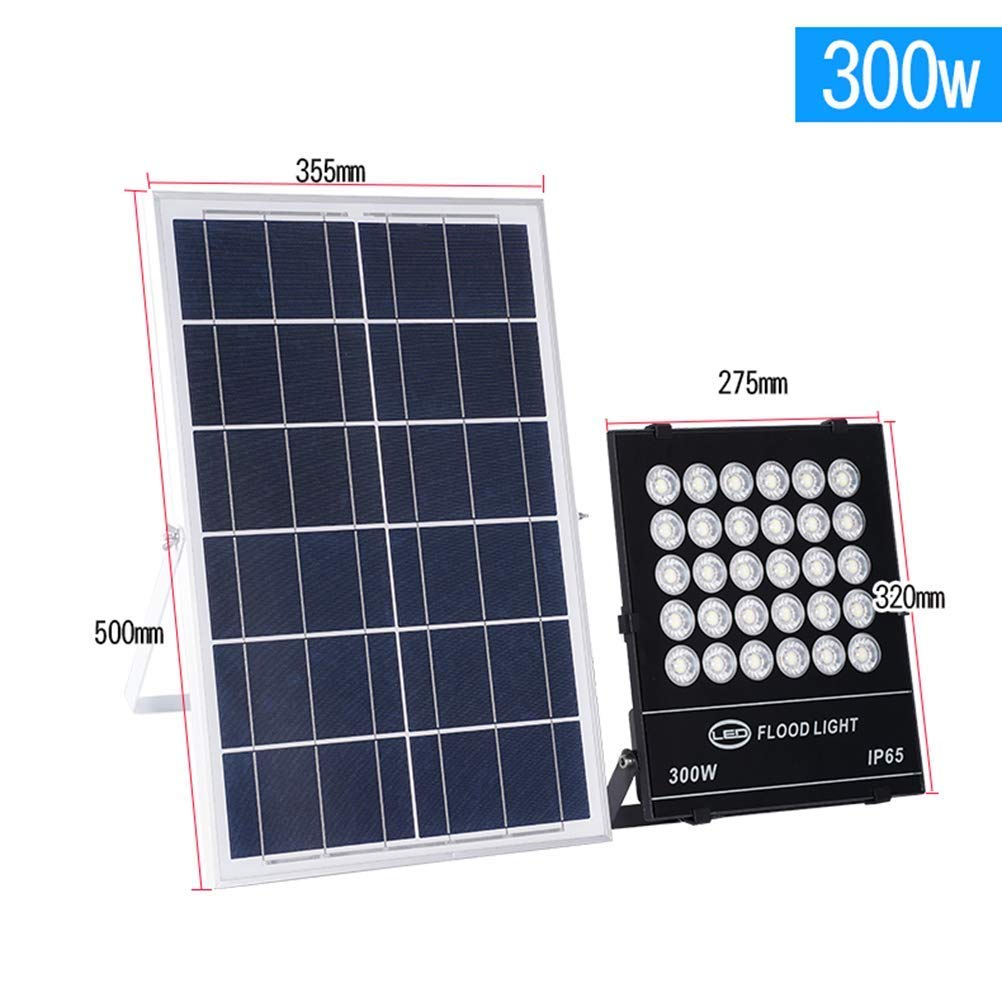 Lampy solarne zewnętrzne, Zewnętrzny zdalnego sterowania, chłodny biały, czujnik automatyczny, używany do ganku na tarasie boiska sportowego w garażu(300w)