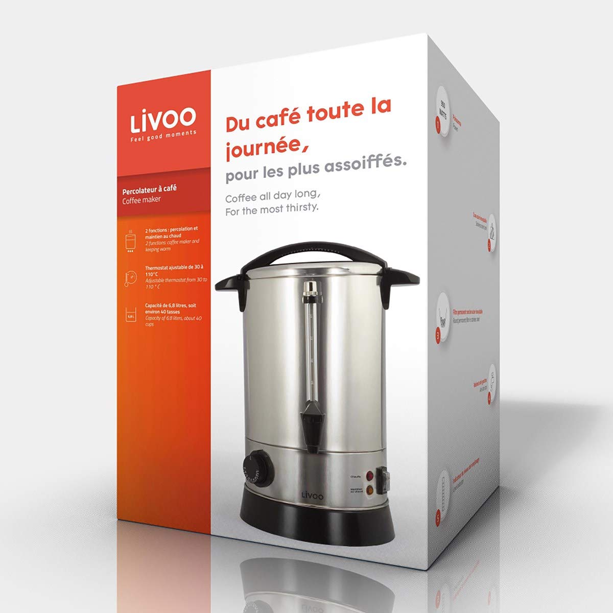 Percolateur À Café 6.8l 40 Tasses - DOM397